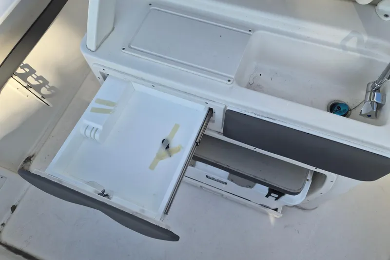 Slide: The Image of Interior view of Key West 239 FS 2026 with open drawer. - 8