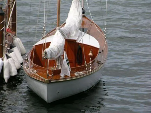 Slide: The Image of Herreshoff Rozinante 28 Canoe Yawl Catch 1969 - 6