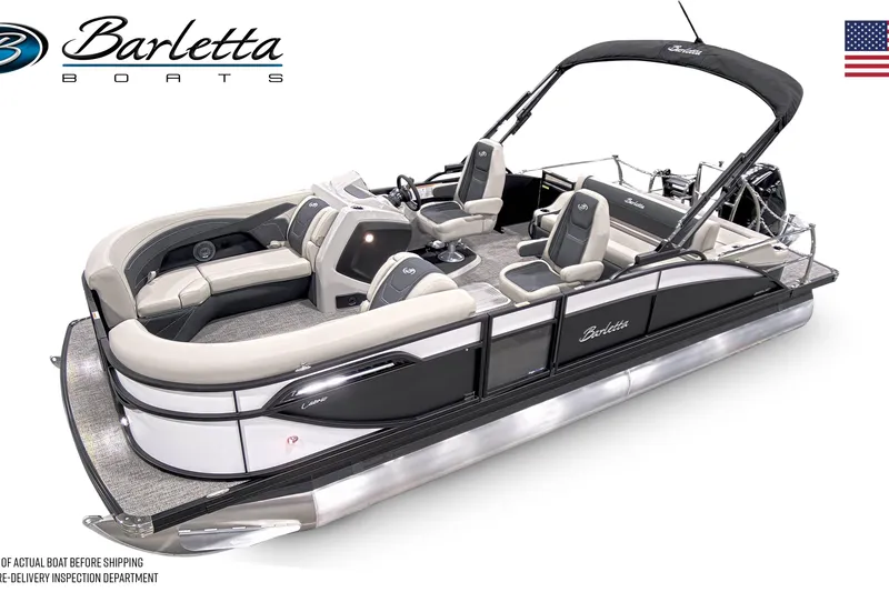 The Image of 2026 Barletta Cabrio 22UC pontoon boat with sleek design and comfortable seating. - 0
