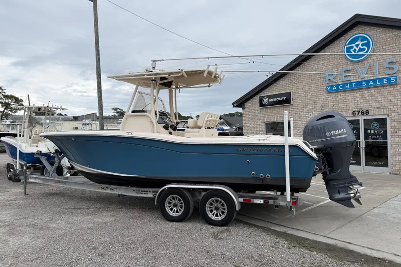Slide: The Image of 2015 Grady-White Fisherman 257 boat on trailer at Revis Yacht Sales. - 4