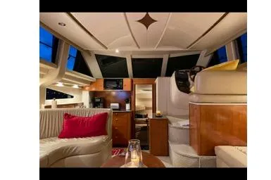 Slide: The Image of Luxurious interior of 2005 Meridian 368 Motoryacht with elegant seating and modern amenities. - 23
