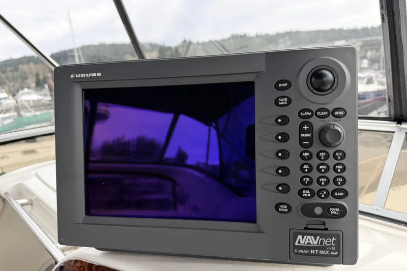 Slide: The Image of Furuno NAVnet marine navigation system on 2007 Meridian 341 Sedan yacht dashboard. - 19