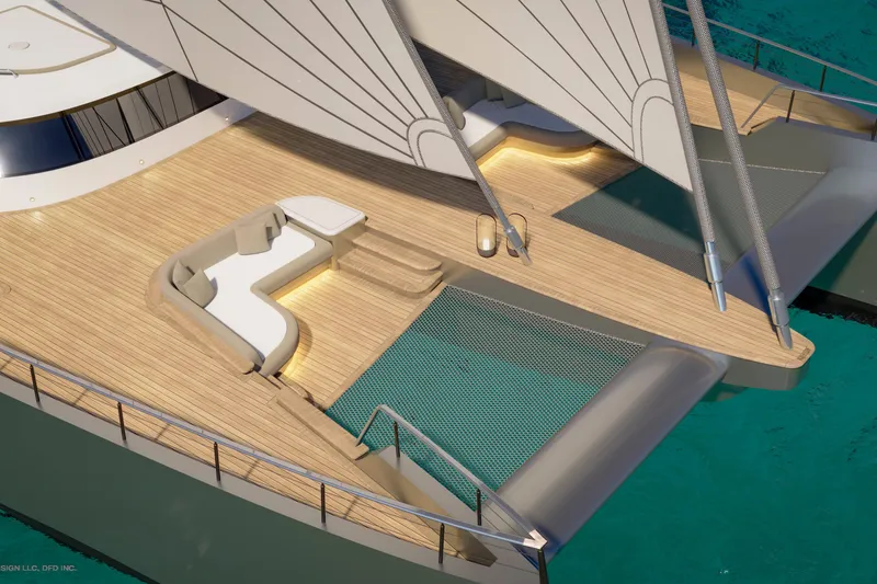 Slide: The Image of Luxurious 2028 Dynamic Project Garfield yacht with sleek deck and modern design. - 8