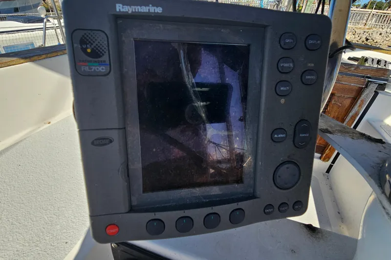 Slide: The Image of Raymarine RL70C marine display on 1989 ENDEAVOR 42 sailboat deck. - 22