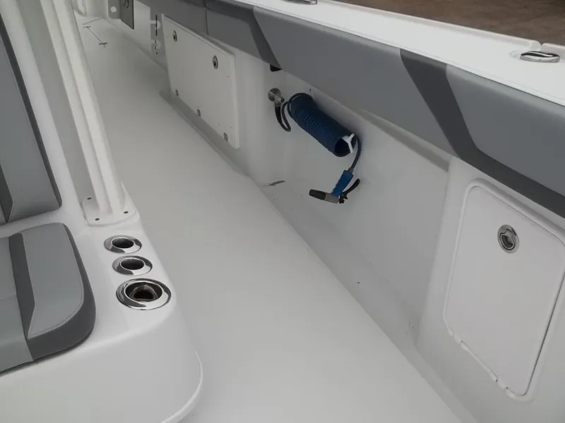 Slide: The Image of Interior view of a 2018 Yellowfin 39 Offshore boat. - 17