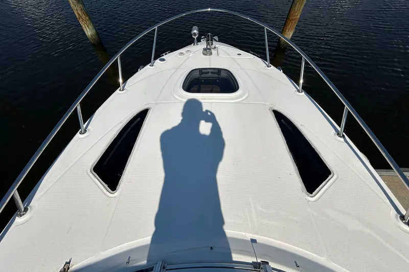 Slide: The Image of Sharp Carousel microwave inside a 2010 Sea Ray Sundancer 260 boat cabin. - 111