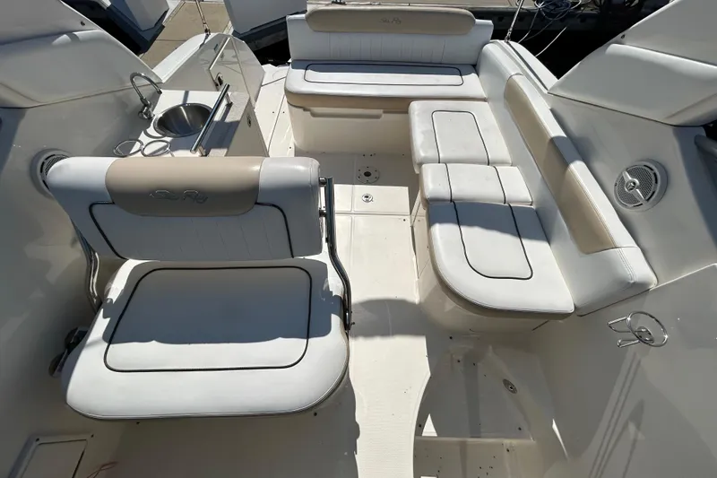 Slide: The Image of Interior of a microwave oven with a glass turntable, inside a 2010 Sea Ray Sundancer 260. - 128