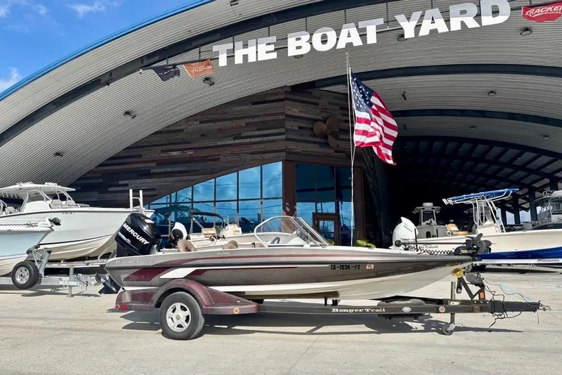 Slide: The Image of 2008 Ranger 180 Reata boat on trailer at The Boat Yard dealership. - 15