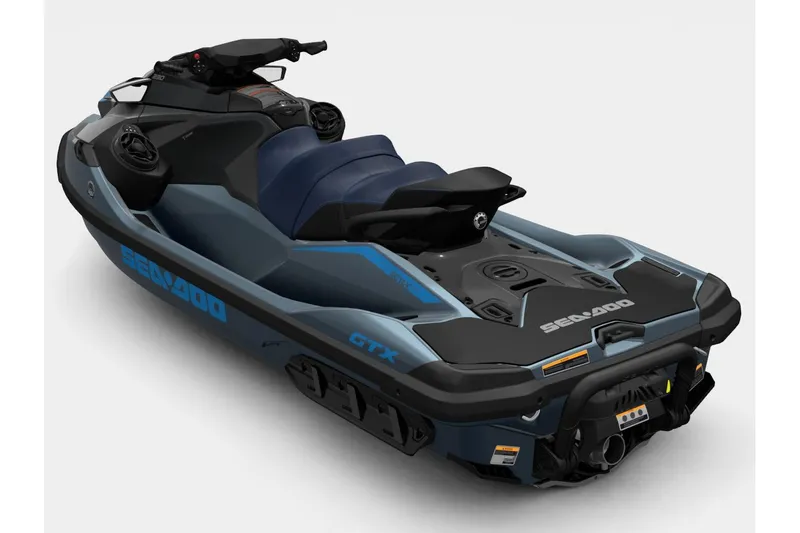 Slide: The Image of 2026 Sea-Doo GTX 230 jet ski in sleek blue and black design. - 3