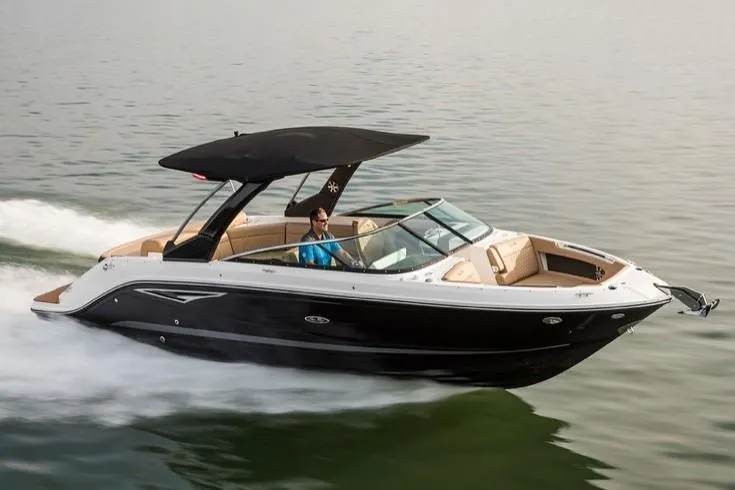The Image of Manufacturer Provided Image: 2019 Sea Ray SLX 280 speedboat cruising on water. - 0