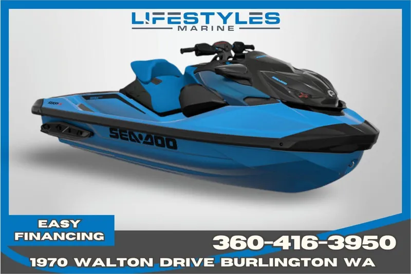 The Image of 2026 Sea-Doo RXP-X 325 in blue, showcased by Lifestyles Marine, Burlington WA. - 0