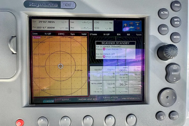 Slide: The Image of Raymarine C80 navigation display on a 2005 Catalina 42 MkII sailboat. - 15