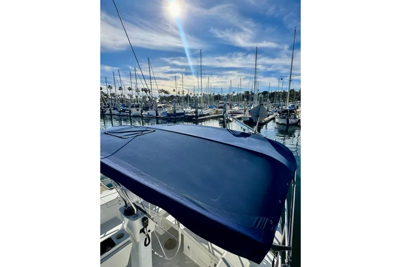Slide: The Image of Catalina 42 MkII sailboat in marina, sunny day, blue sky, 2005 model. - 7