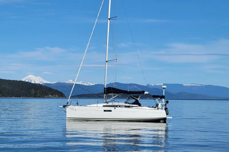 The Image of Jeanneau Sun Odyssey 349 sailboat on calm water, 2017 model. - 0