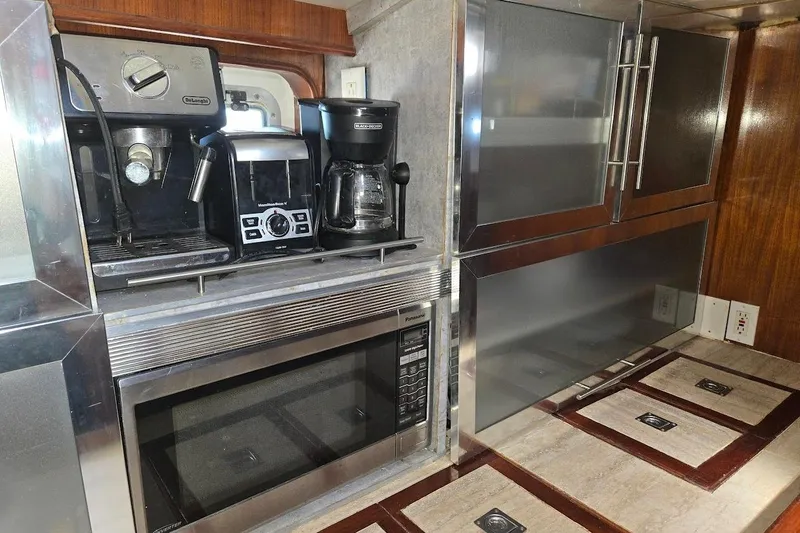 Slide: The Image of Modern kitchen appliances in 1982 Tayana Center Cockpit Cutter Ketch yacht galley. - 34