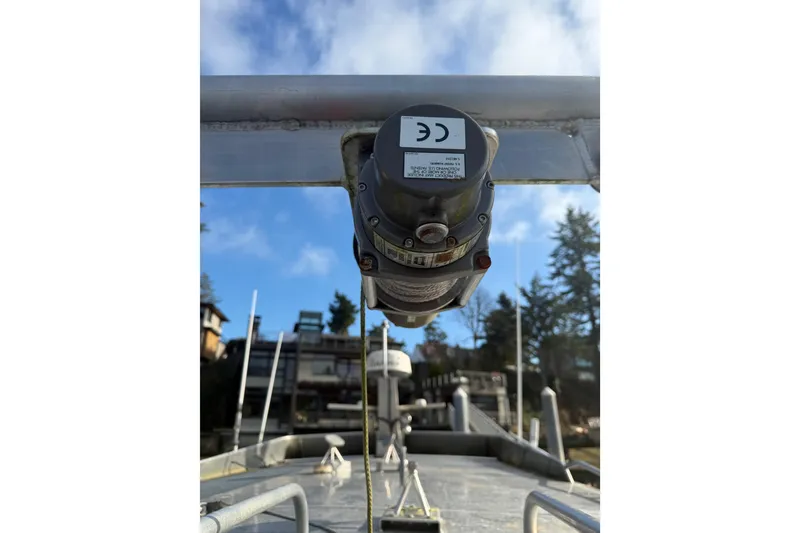 Slide: The Image of Interior view of 2020 Armstrong Marine 35 boat cockpit with steering wheel and controls. - 38