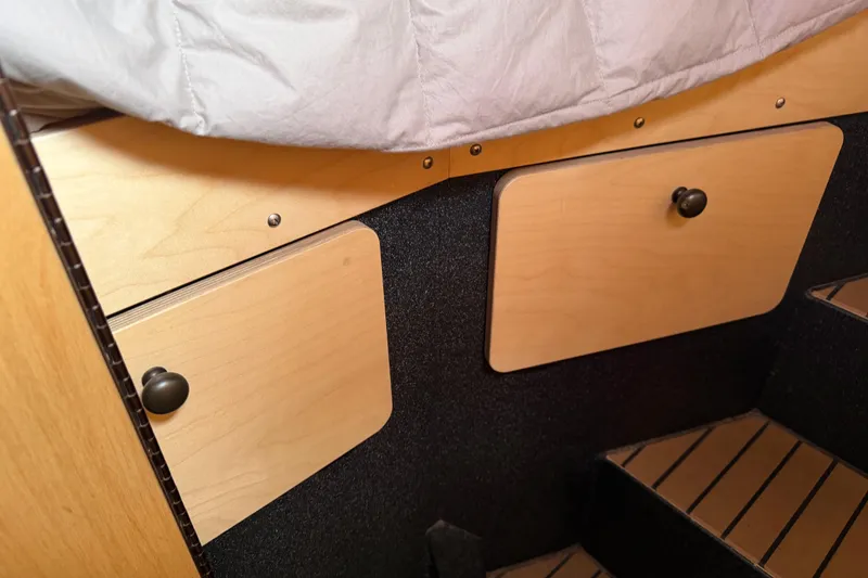 Slide: The Image of Interior view of 2020 Armstrong Marine 35 boat, showing mechanical components and piping. - 62