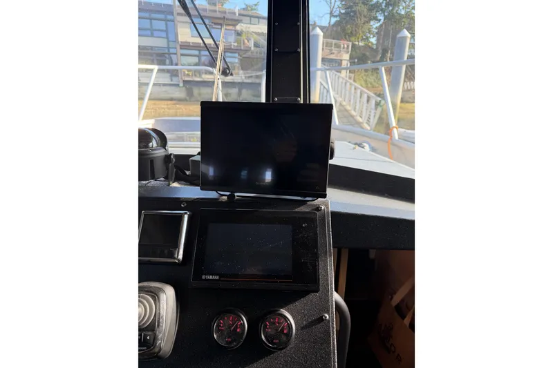 Slide: The Image of Interior of 2020 Armstrong Marine 35 boat kitchen with sink, stove, and refrigerator. - 78