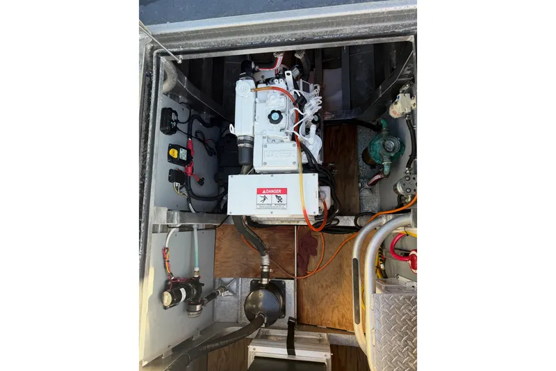 Slide: The Image of Interior of 2020 Armstrong Marine 35 boat with ergonomic seating and modern design. - 99