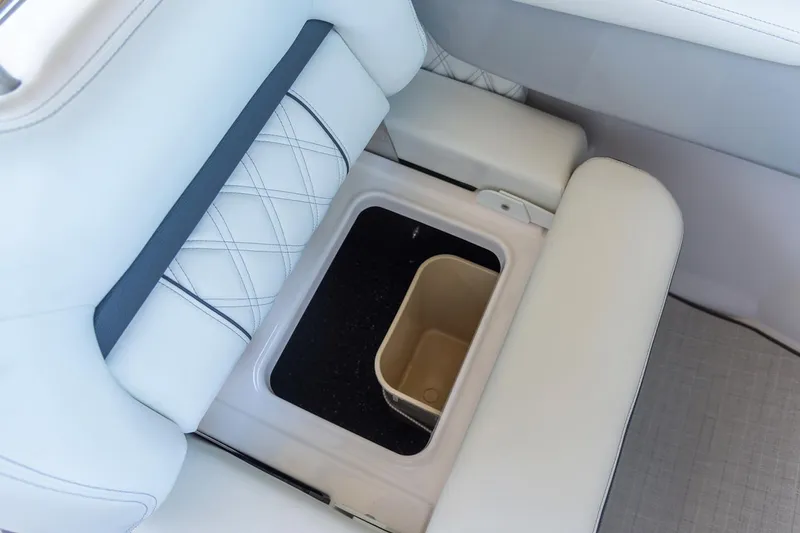 Slide: The Image of Manufacturer Provided Image: 2022 Regal LS2 boat seat with built-in storage compartment. - 15