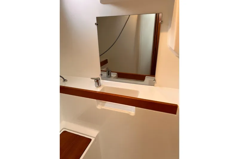 Slide: The Image of 2017 Beneteau Oceanis 38.1 sailboat deck view at marina. - 11