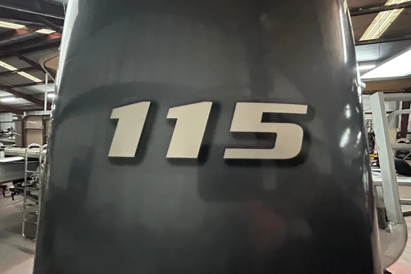 Slide: The Image of 2014 Veranda Fishing V2075-F2 pontoon boat with Yamaha outboard motor on trailer. - 9