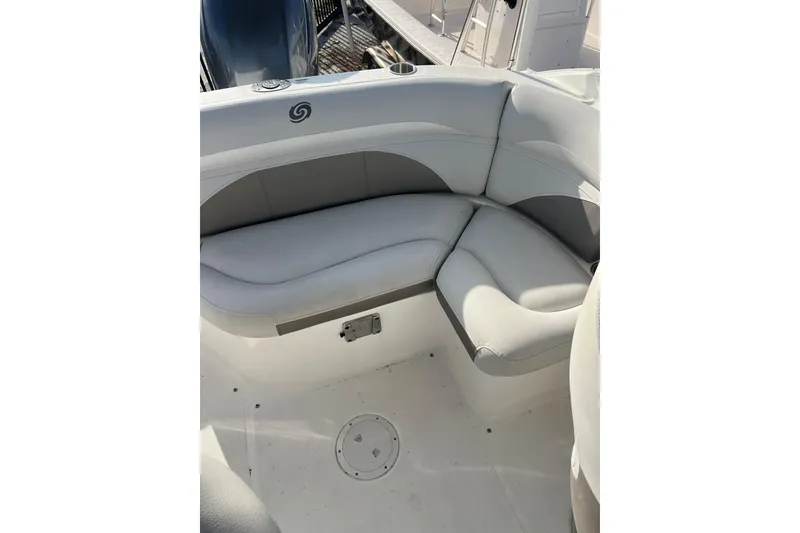 Slide: The Image of 2017 Hurricane SunDeck 2200 DC OB boat interior seating area. - 12