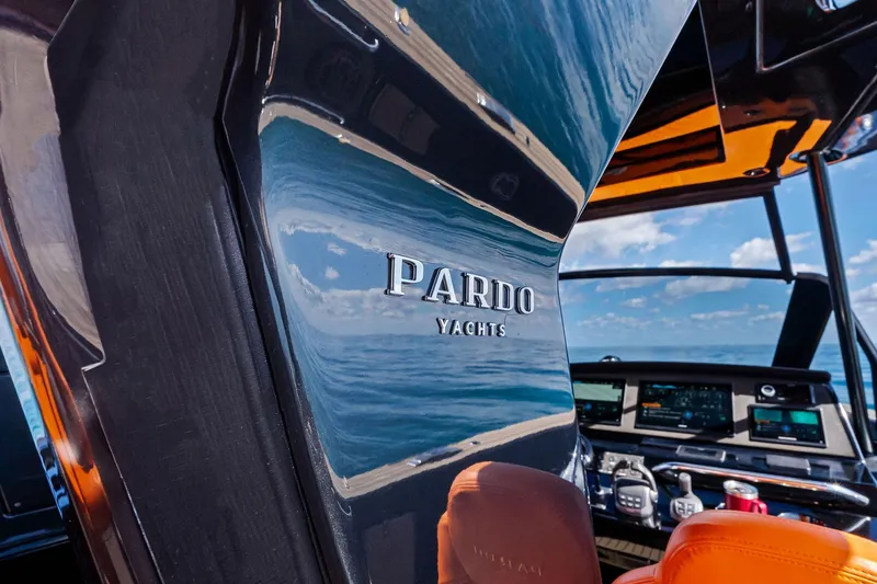 Slide: The Image of Luxurious interior of 2023 Pardo Yachts 50, featuring elegant wooden cabinetry and modern design. - 38