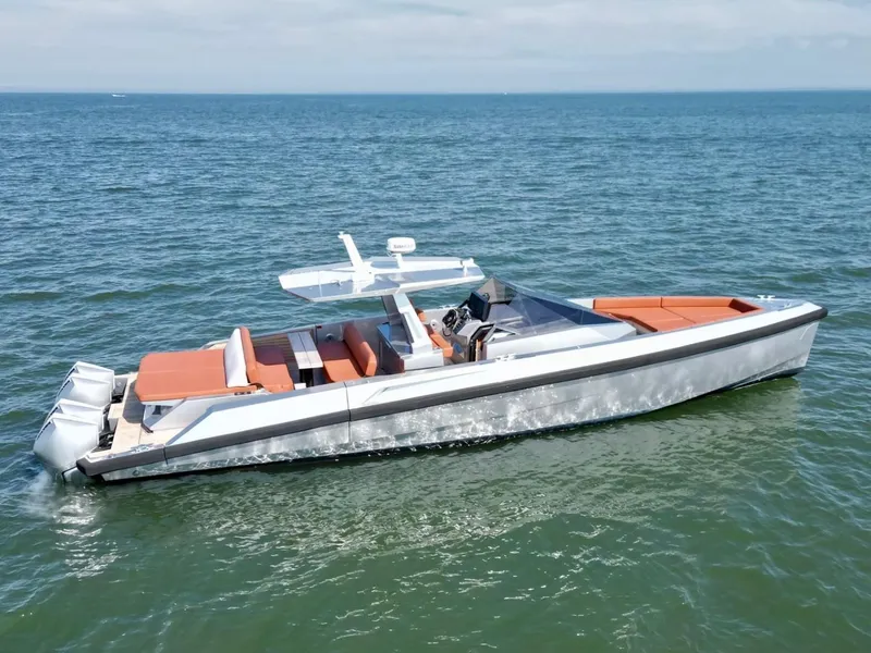 The Image of 2023 Wally 48 X luxury yacht cruising on open water. - 0