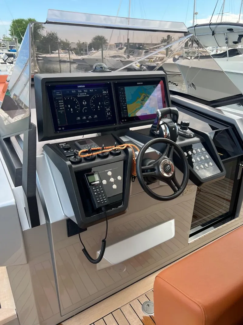 Slide: The Image of Helm of 2023 Wally 48 X yacht with modern instruments. - 42