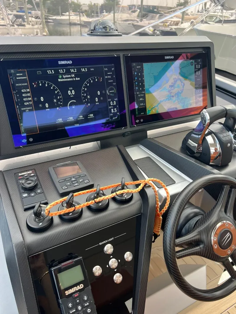 Slide: The Image of Control console of the 2023 Wally 48 X yacht. - 43