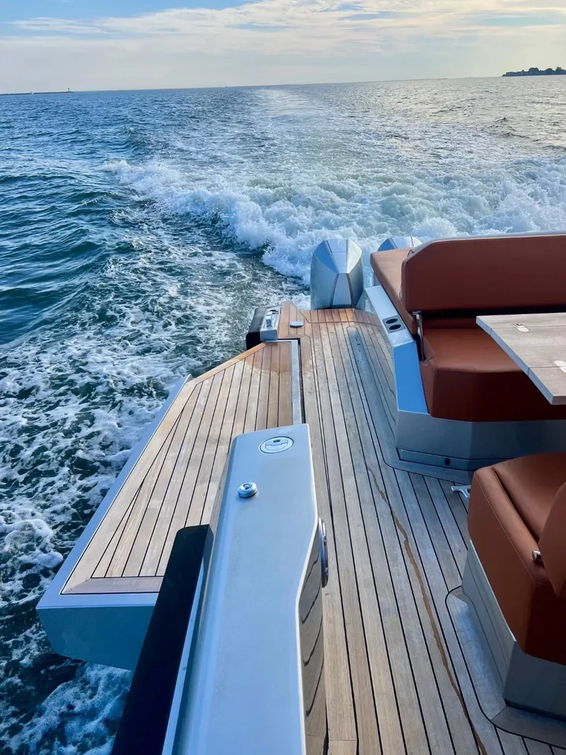 Slide: The Image of Luxury yacht Wally 48 X cruising on open sea, 2023 model. - 49