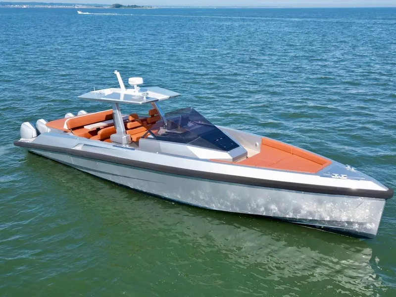 Slide: The Image of Luxury Wally 48 X yacht, 2023 model, cruising on open water. - 7