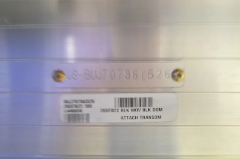 Slide: The Image of Hull identification number on a 2026 Sun Tracker Fishin' Barge 22 DLX boat. - 21