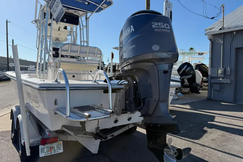Slide: The Image of 2007 Pathfinder 2400 Tournament Edition boat with Yamaha 250 engine, parked on trailer. - 3