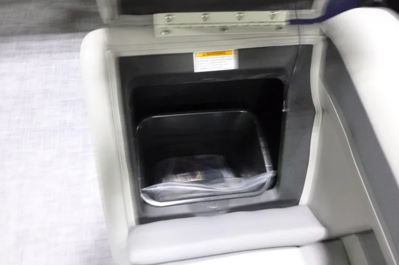Slide: The Image of Storage compartment in 2026 Premier 220 SUNSCAPE RL boat interior. - 11