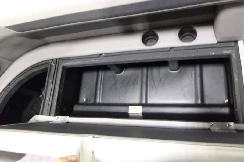 Slide: The Image of Storage compartment in 2026 Premier 220 SUNSCAPE RL boat interior. - 8