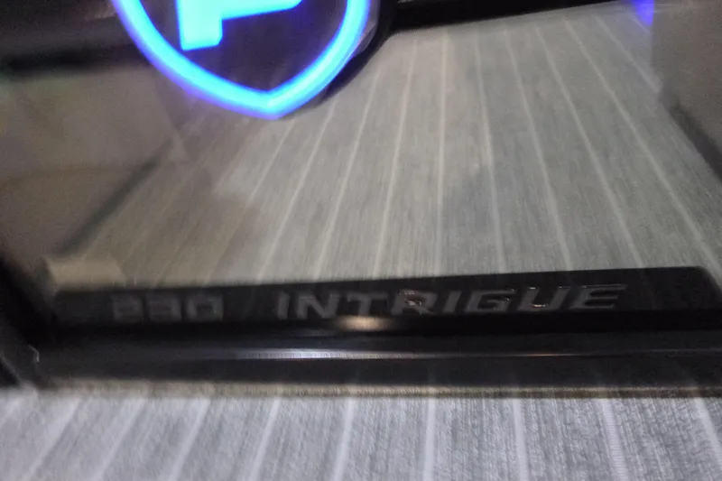 Slide: The Image of 2026 Premier 230 Intrigue RLO logo with illuminated "P" on a textured surface. - 21