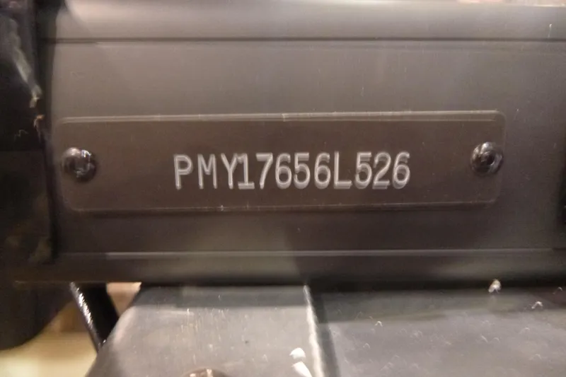 Slide: The Image of VIN plate of 2026 Premier 230 Intrigue RLO, displaying "PMY17656L526". - 22