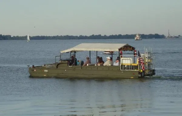 Slide: The Image of GMC DUKW Military Amphibious Vehicle 1945 - 0