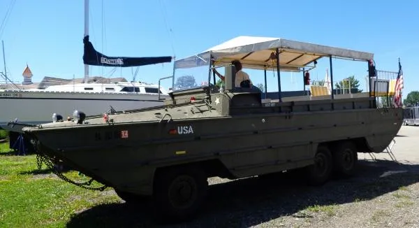 Slide: The Image of GMC DUKW Military Amphibious Vehicle 1945 - 7