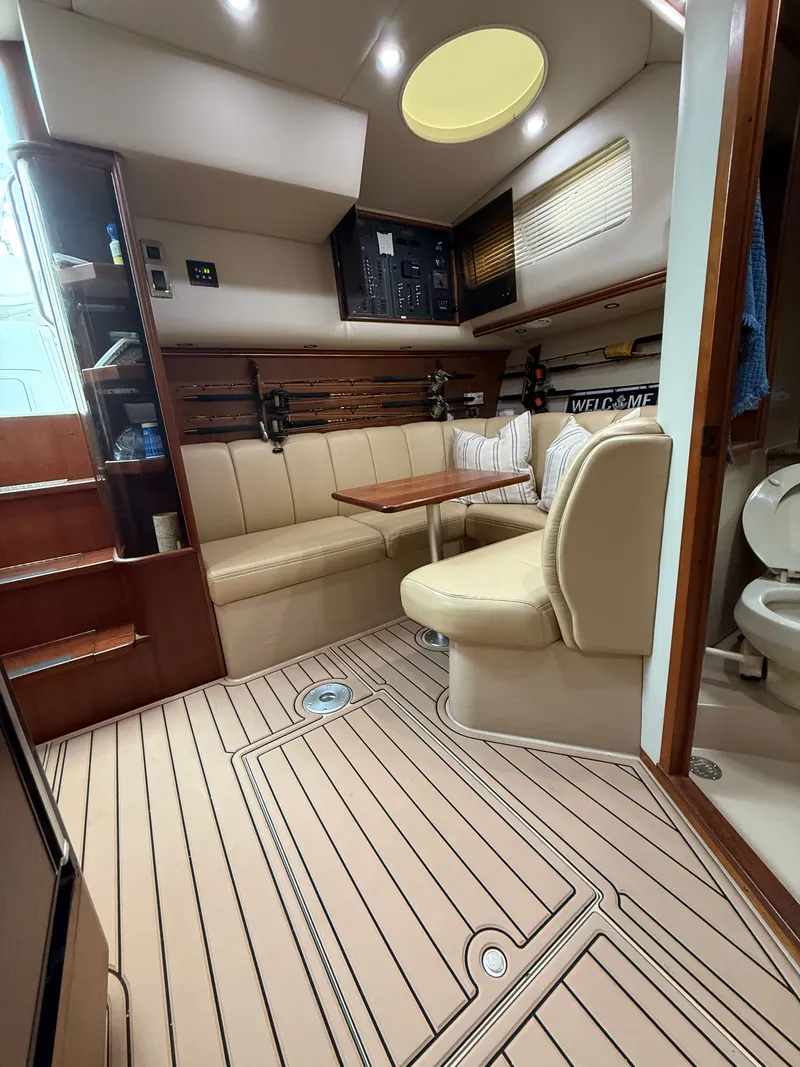 Slide: The Image of Interior of 2002 Rampage 38 Express yacht. - 49