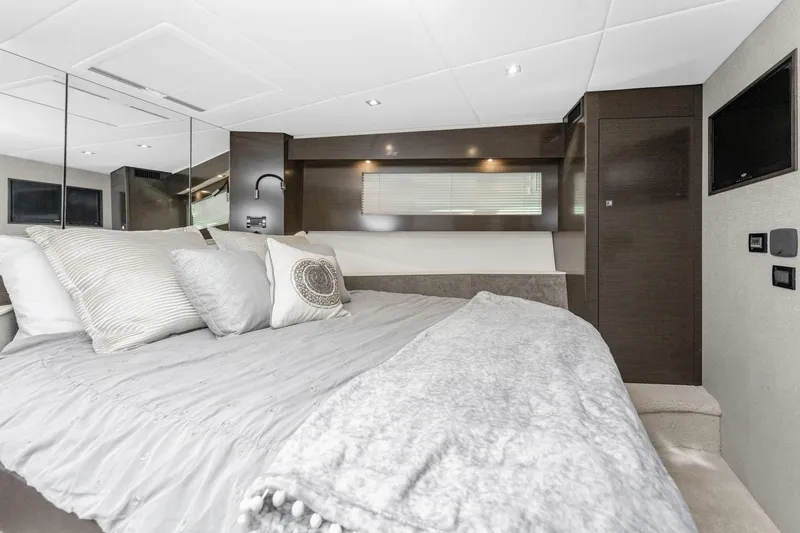 Slide: The Image of Luxurious bedroom interior of 2018 Cruisers Yachts 50 Cantius with modern decor. - 22