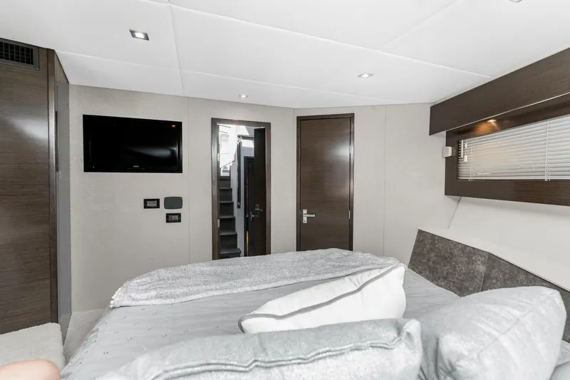 Slide: The Image of Luxurious bedroom interior of 2018 Cruisers Yachts 50 Cantius with modern decor. - 25