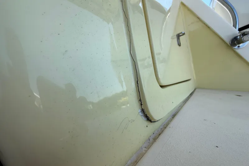 Slide: The Image of Close-up of 2008 Intrepid 377 Walkaround showing surface crack detail. - 21