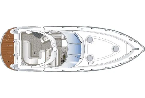 Slide: The Image of 2006 Four Winns 348 Vista yacht on calm water. - 5