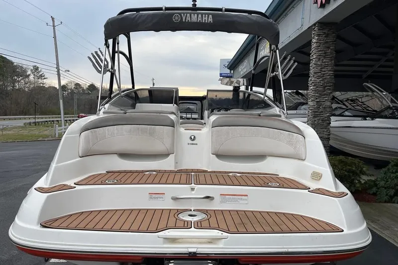 Slide: The Image of 2007 Yamaha Boats AR230 HO with teak deck, docked at marina. - 3