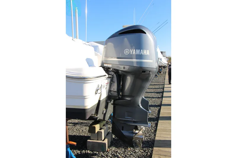 Slide: The Image of 2020 Sea Fox 328 Commander with Yamaha outboard engine on display. - 4