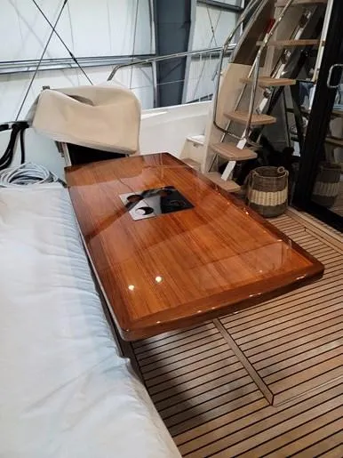 Slide: The Image of Luxurious interior of a 2016 Prestige 560 yacht. - 12