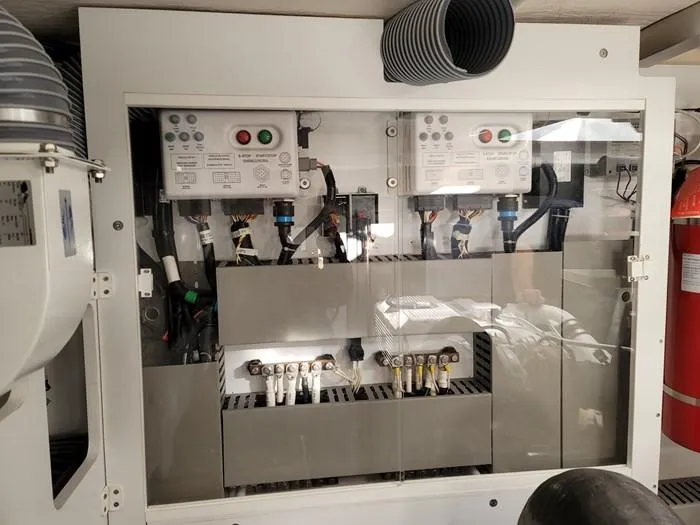 Slide: The Image of Electrical control panel on Prestige 560 yacht, year 2016. - 39